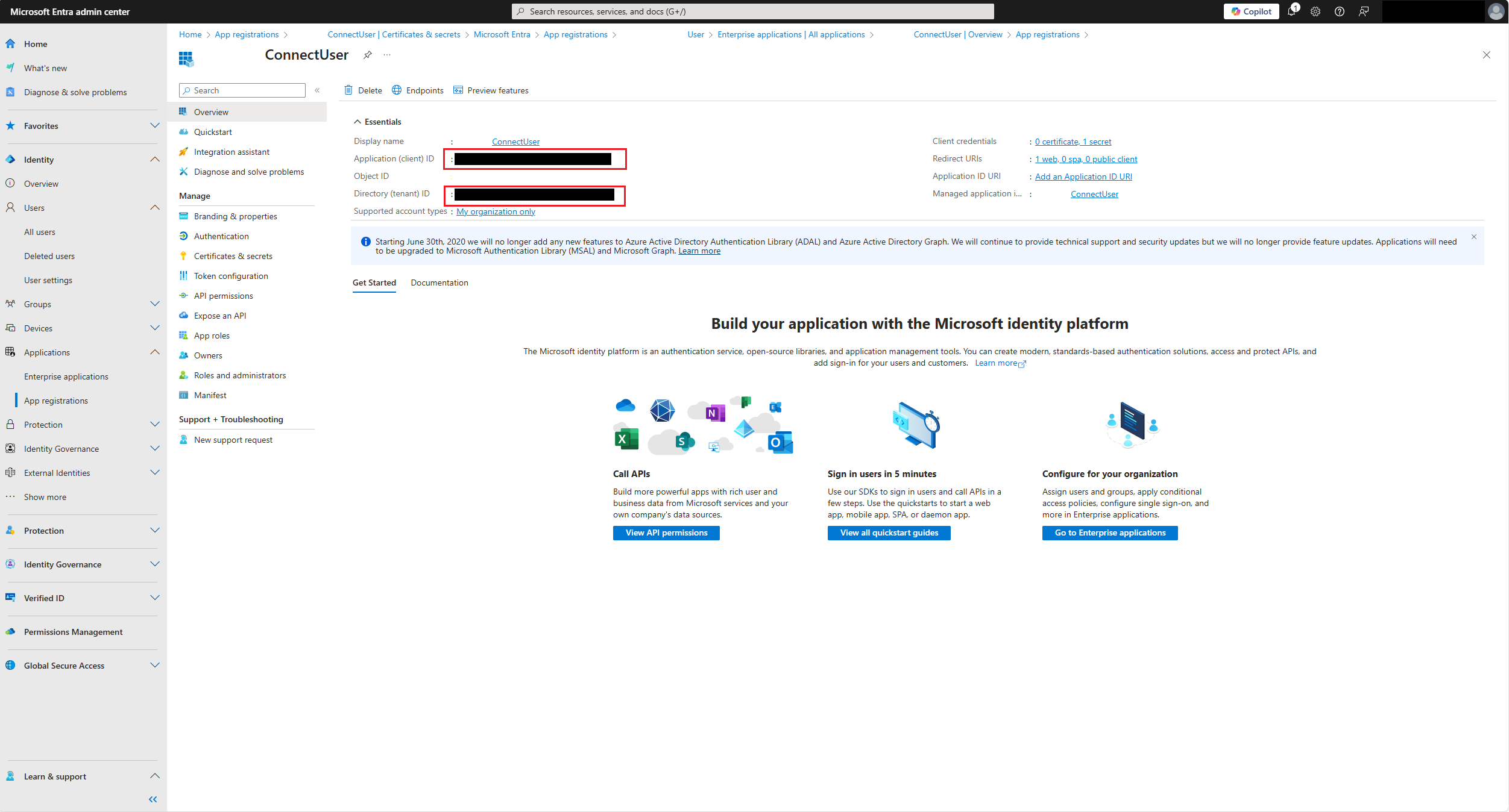 Microsoft Entra Admin Center