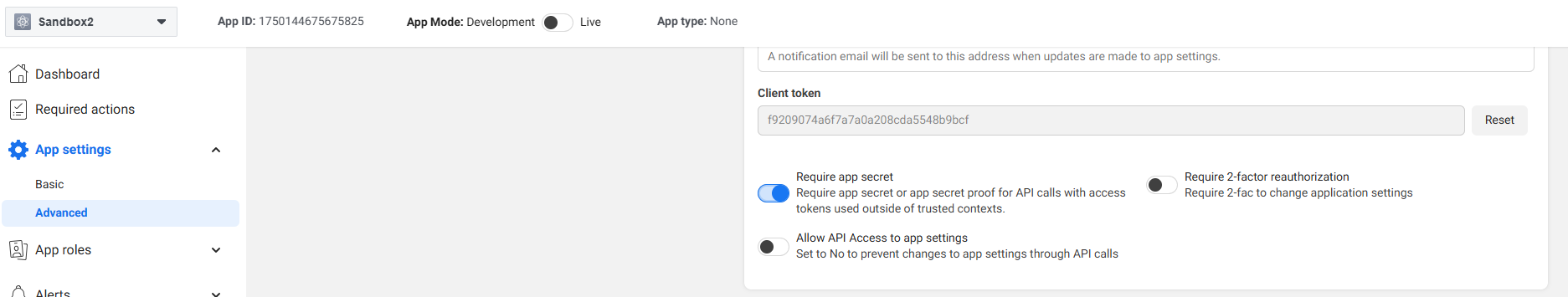 Require App Secret